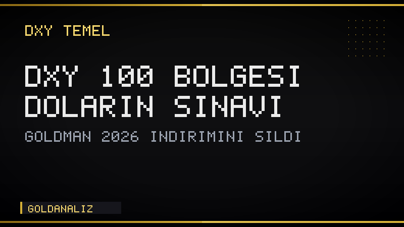 DXY 100 direnç Goldman Fed indirim beklentisi